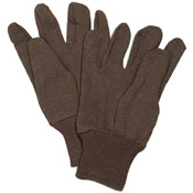 Brown Cotton Jersey Work Gloves