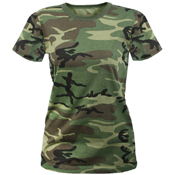 Womens Long Length Camo T-Shirt