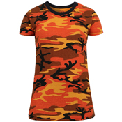 Womens Long Length Camo T-Shirt