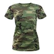 Womens Long Length Camo T-Shirt