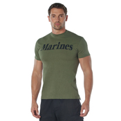 Mens Marines Olive Drab Military Physical Training T-Shirt