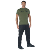 Mens Marines Olive Drab Military Physical Training T-Shirt
