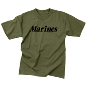 Mens Marines Olive Drab Military Physical Training T-Shirt