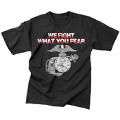 Mens Vintage We Fight What You Fear Globe & Anchor T-Shirt