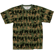 Mens Vintage Camo Soldier T-Shirt