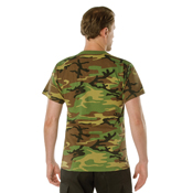 Mens Woodland Camo T-Shirt with Pocket
