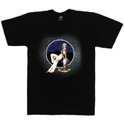 Ultra Force Vintage Black Sailor Girl Nose Art Tee