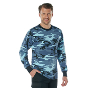 Mens Long Sleeve Camo T-Shirt