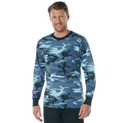 Mens Long Sleeve Camo T-Shirt