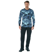 Mens Long Sleeve Camo T-Shirt