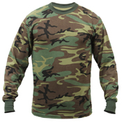 Mens Long Sleeve Camo T-Shirt