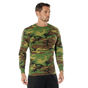 Mens Long Sleeve Camo T-Shirt