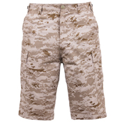 Mens Long Length Camo BDU Short