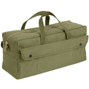Ultra Force Olive Drab Canvas Jumbo Tool Bag With Brass Zipper