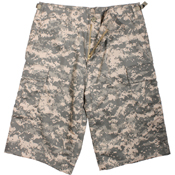 Mens Long Length Camo BDU Short