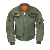 Kids Flight Jacket with Patches