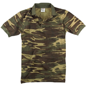 Ultra Force Vintage Woodland Camouflage Golf Shirt