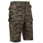 Mens Long Length Camo BDU Short
