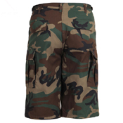 Mens Long Length Camo BDU Short