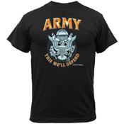 Mens Black Army Emblem T-Shirt