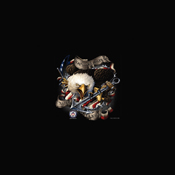 Mens Black Ink U.S. Navy Eagle T-Shirt