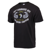 Black Ink Distressed 101st Airborne Division T-Shirt