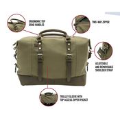 Ultra Force Vintage Carry-On Travel Bag (Olive Drab)