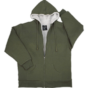 Mens Heavyweight Sherpa Lined Zippered Sweatshirt