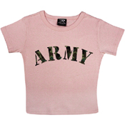 Girls Pink Army T-Shirt