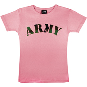 Womens Pink Army T-Shirt