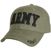 Deluxe Army Embroidered Low Profile Insignia Cap