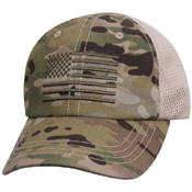 Tactical Mesh Back Cap with Embroidered US Flag
