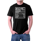 AK-47 Nutrition Facts Custom Printed T-shirt