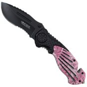 Spring Assisted Folding Knife - Silver