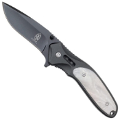 Buckshot 7.5'' Marble Handle Assisted Folding Knife