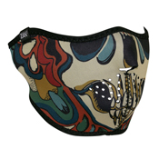 Neoprene Psychedelic Skull Half Face Mask